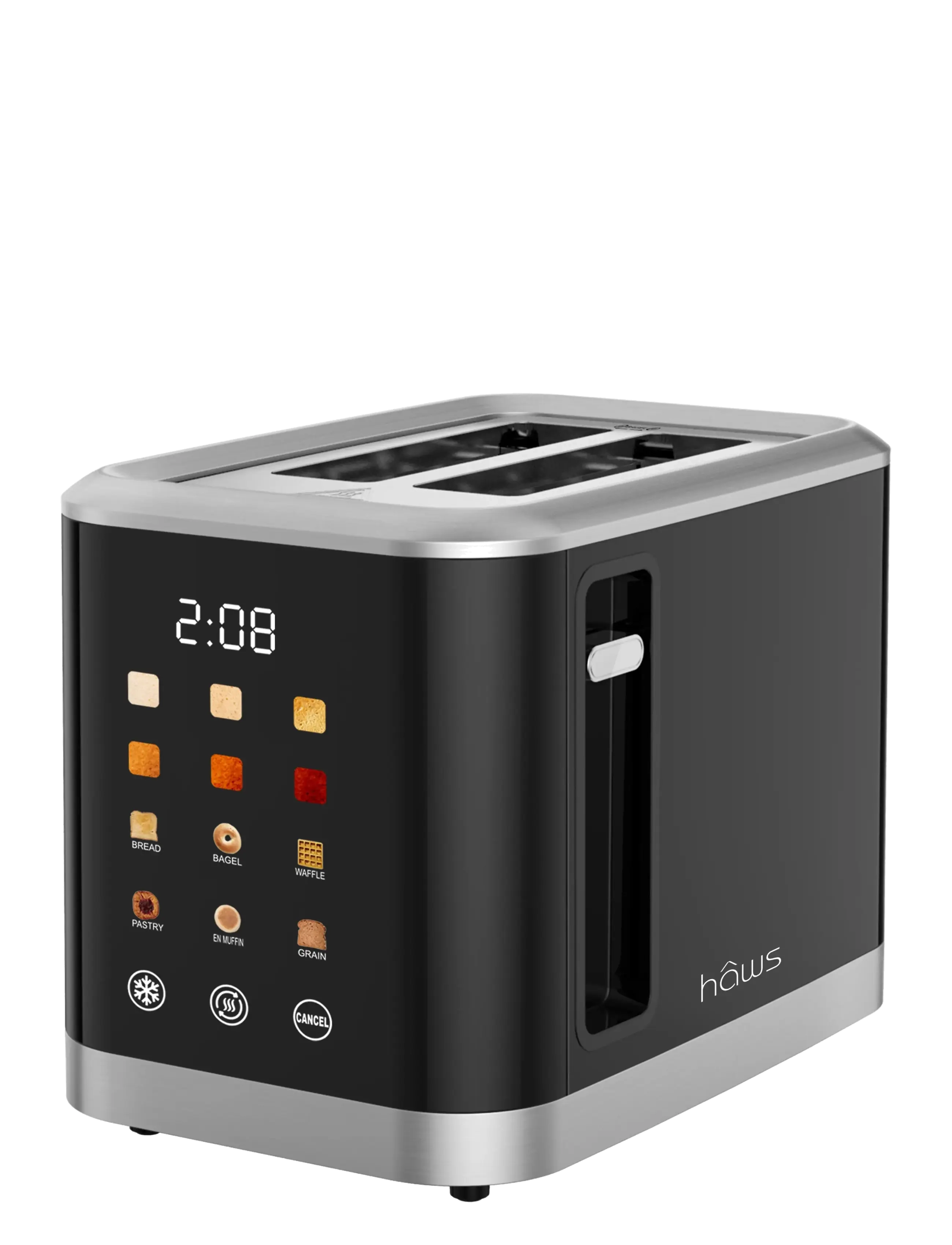 Hâws Toaster Color Led 800W, Brødrister, Sort, Str: ONE SIZE
