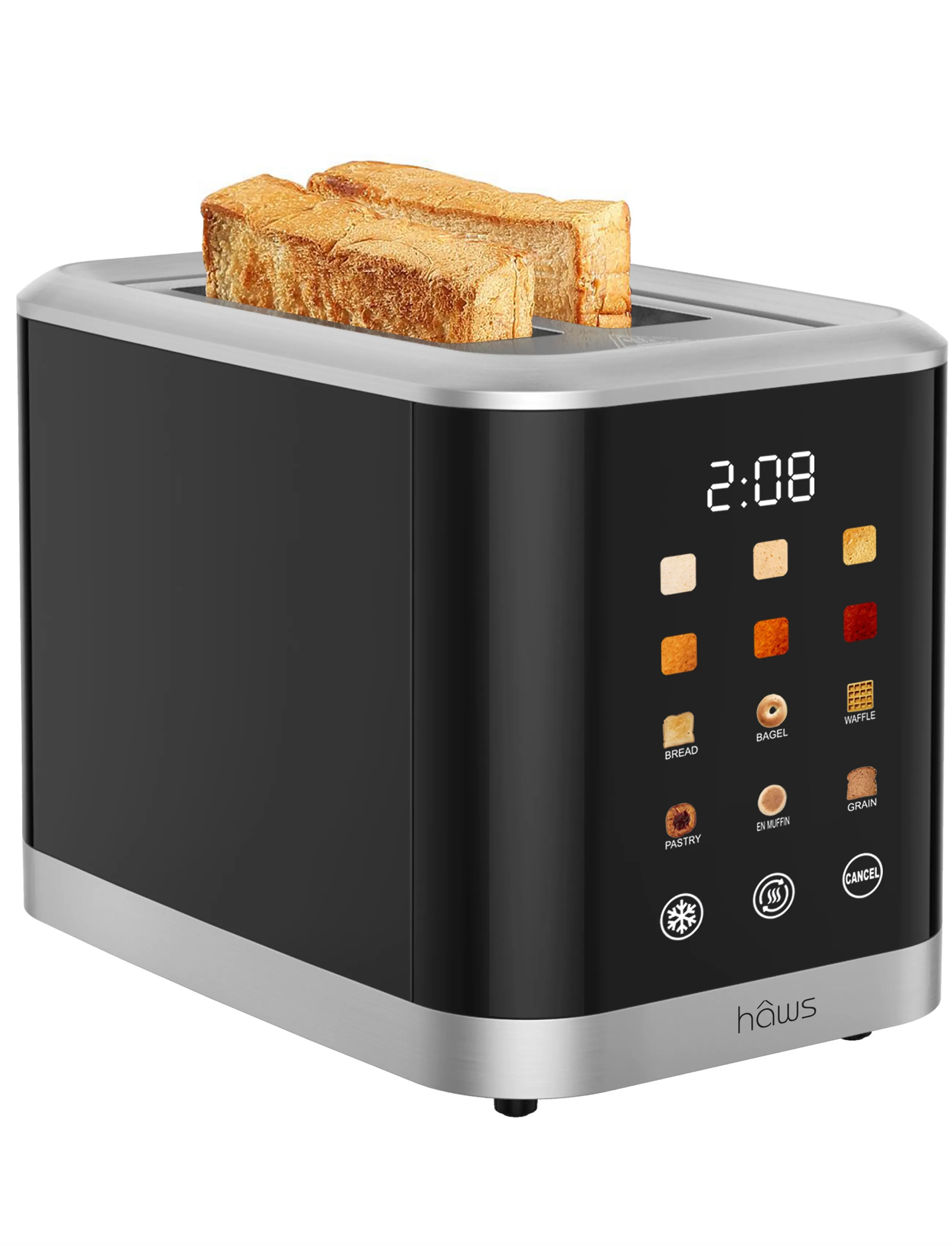 Hâws Toaster Color Led 800W, One Size, Kitchen Appliances, Schwarz - Toasters, Homeware