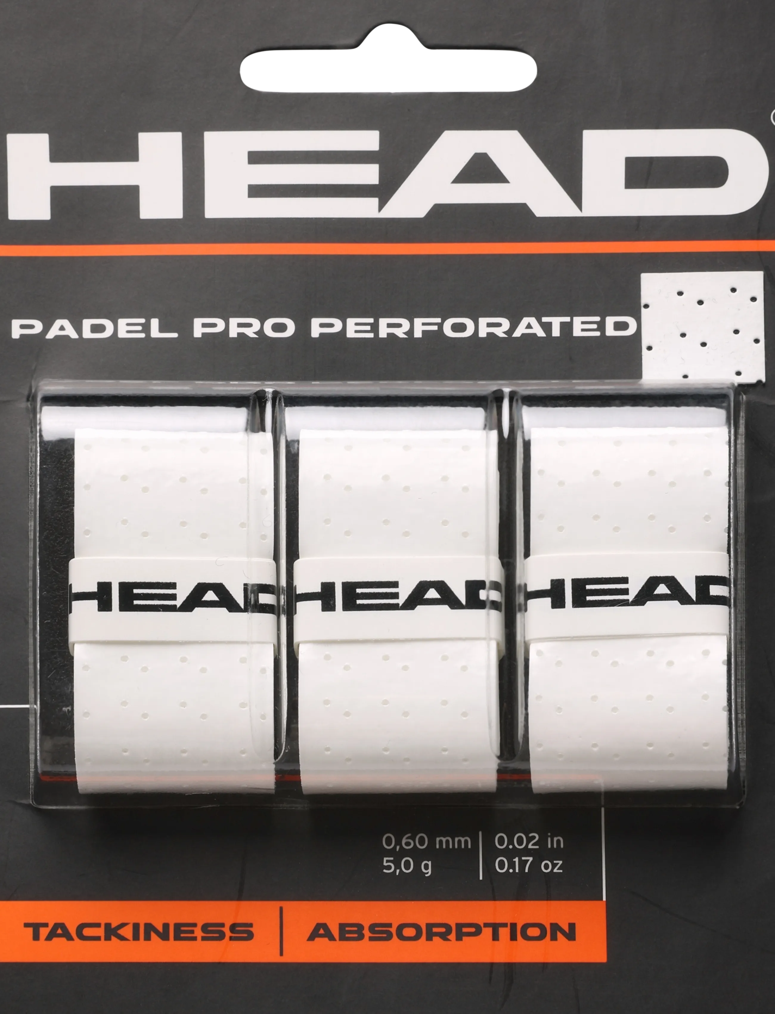 Head - Padel Pro Perforated - andre accessories - white - 2