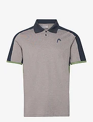Head - PLAY Tech Polo Shirt Men - kortærmede poloer - grey/celery green - 0
