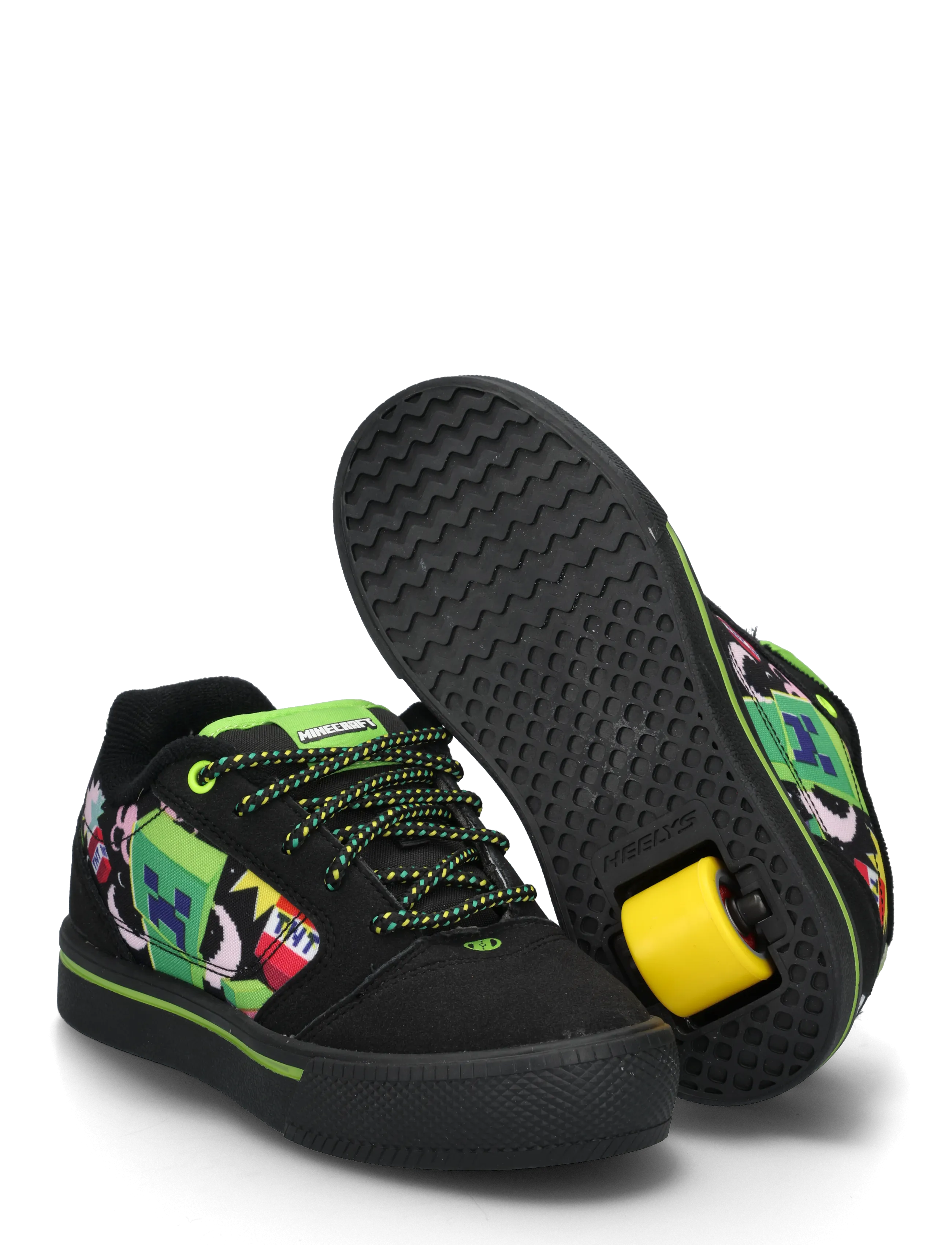 Heelys Minecraft Pro 25, Kinder, Minecraft Sneaker Mit Rollen, Schwarz, Gr: 32