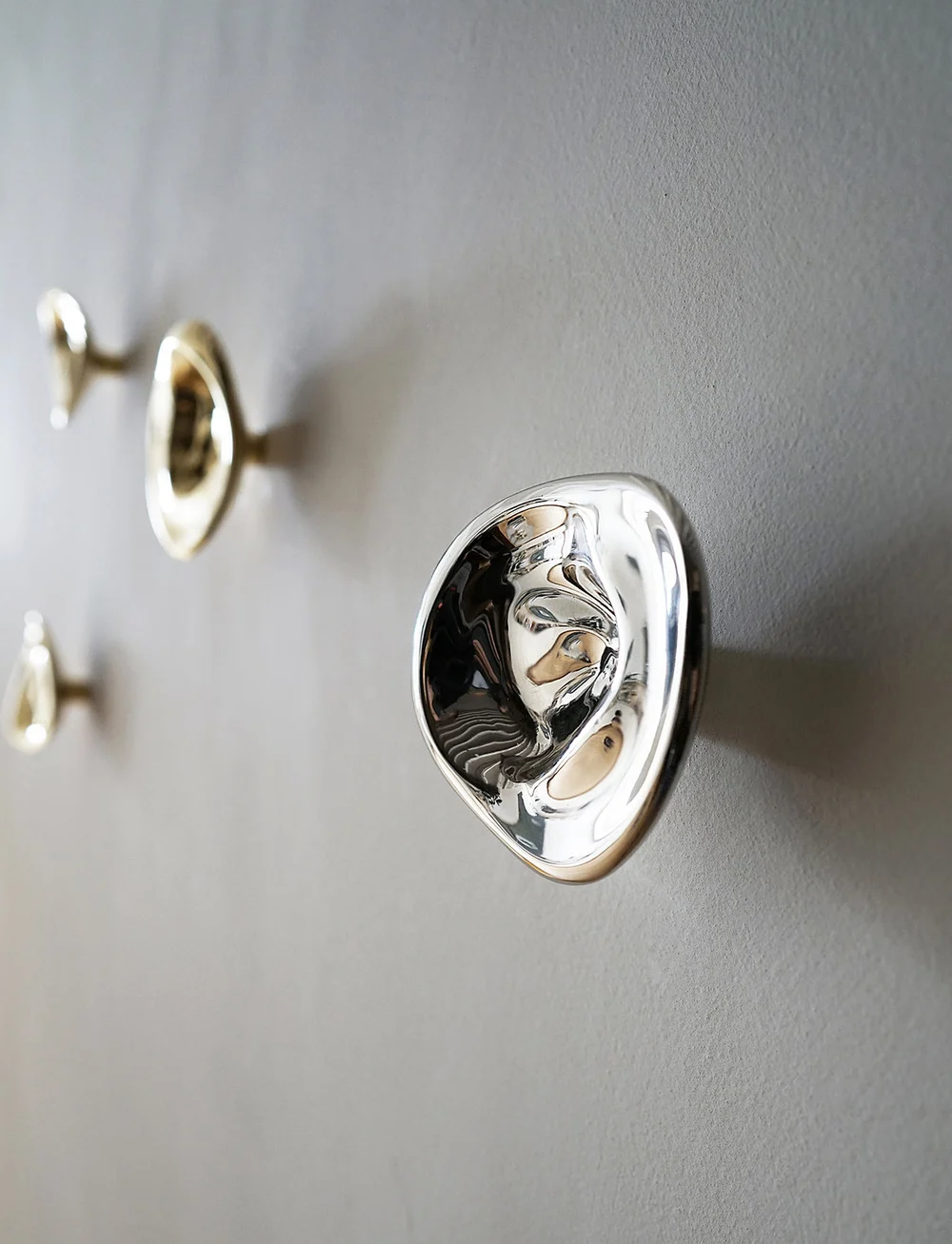 Hein Studio - Ripple no. 02 (Large, Nickel) - kleiderhaken und ständer - chrome - 2