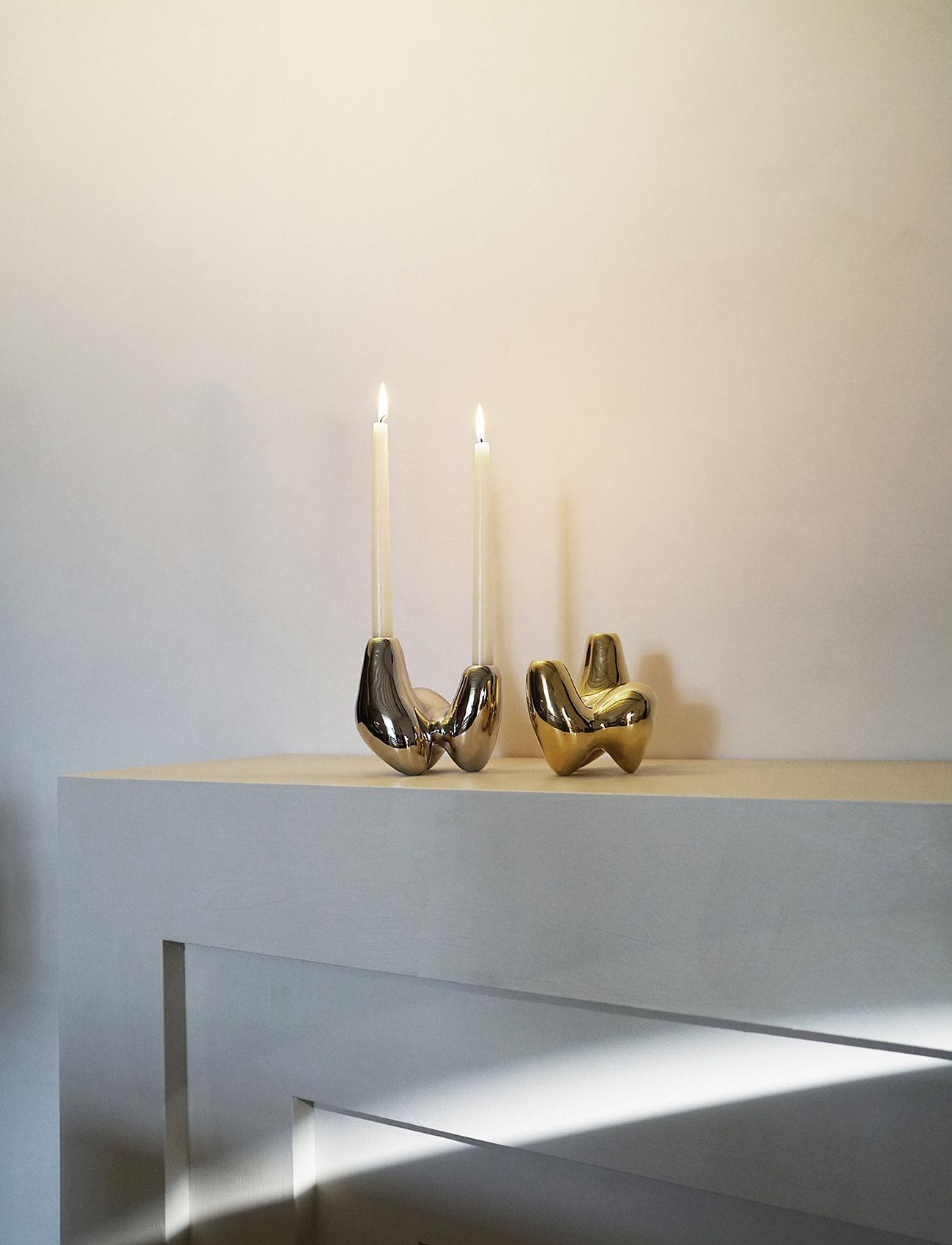 Hein Studio Unity (Brass), H:12 cm, Candlesticks & Lanterns, Gold - Candlesticks, Homeware