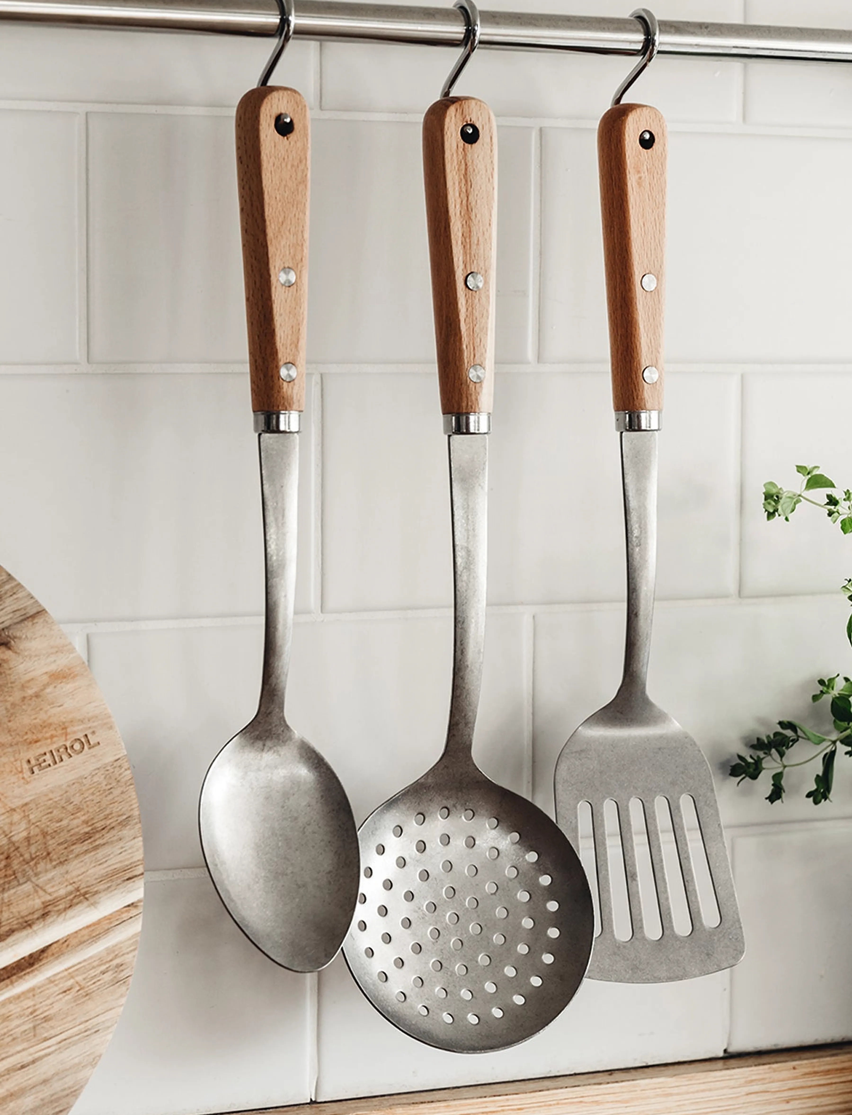 Heirol Skimmer Beech Wood,,,Silber Gr.L:37CM