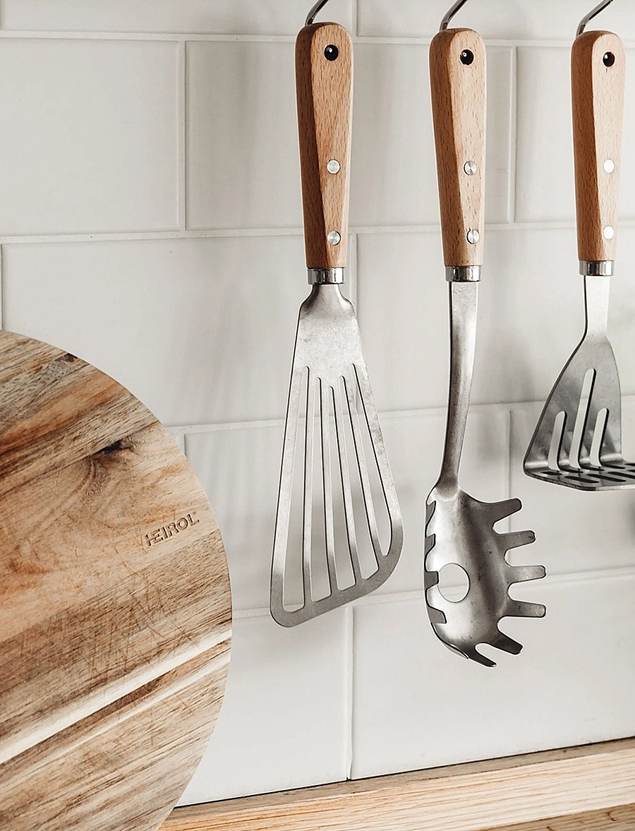 Heirol - SLOTTED TURNER Beech wood - die niedrigsten preise - silver - 2