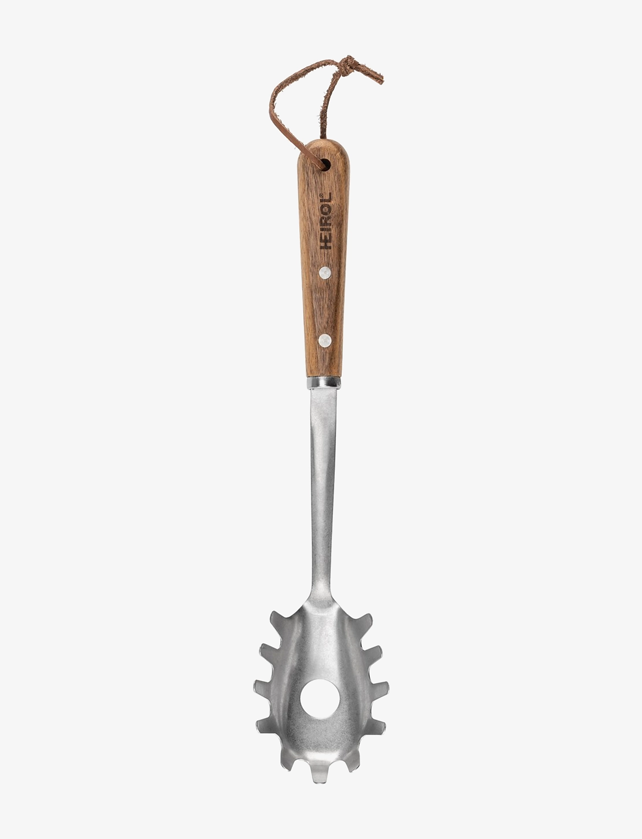 HEIROL Rustfri Pastaske I Træ Silber - L:34CM - Unisex
