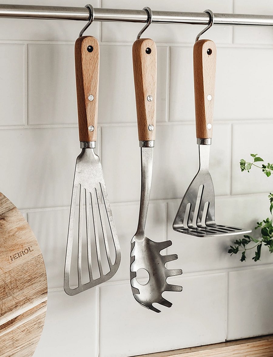 Heirol - PASTA SERVER Beech wood - madalaimad hinnad - silver - 2
