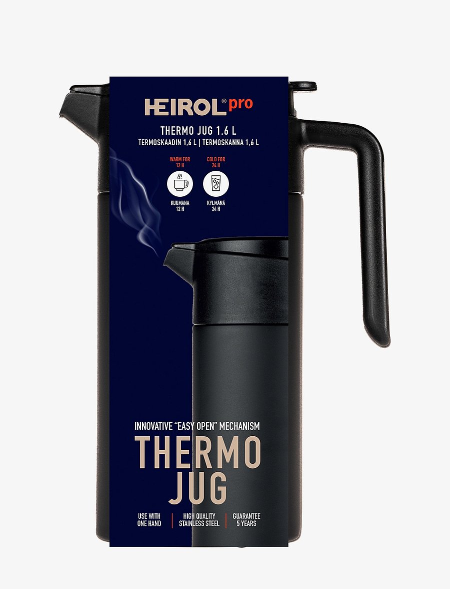 Heirol - Heirol Vacuum Jug 1,6 liter - thermoskannen - black - 2
