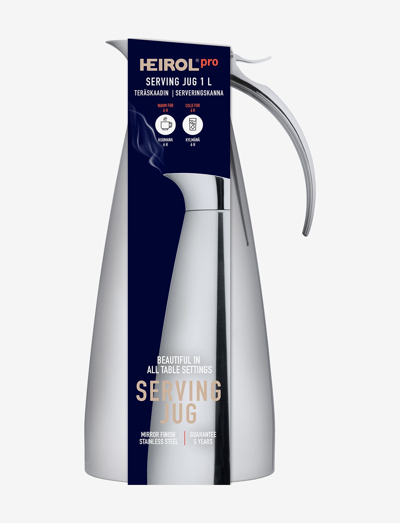 Heirol - Heirol Vacuum Jug Stainless Steel - thermoskannen - steel - 1