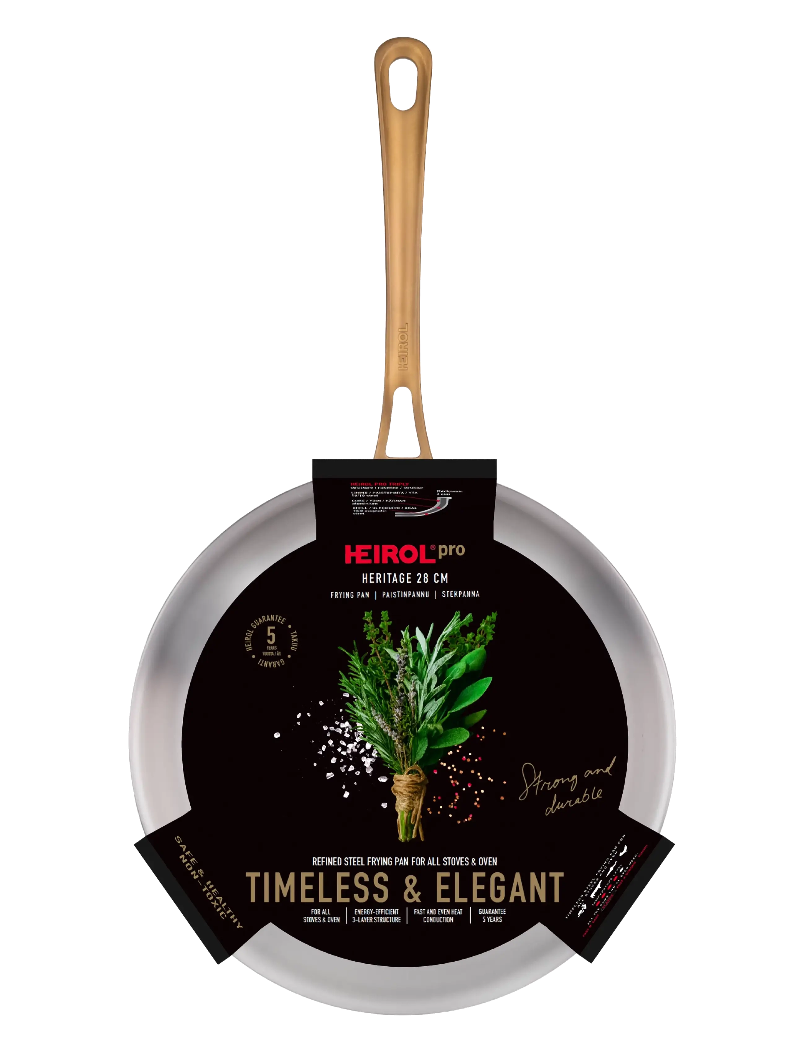 Heirol - Heirol Stekpanna 28 cm Heritage Pro - bratpfannen - silver - 3