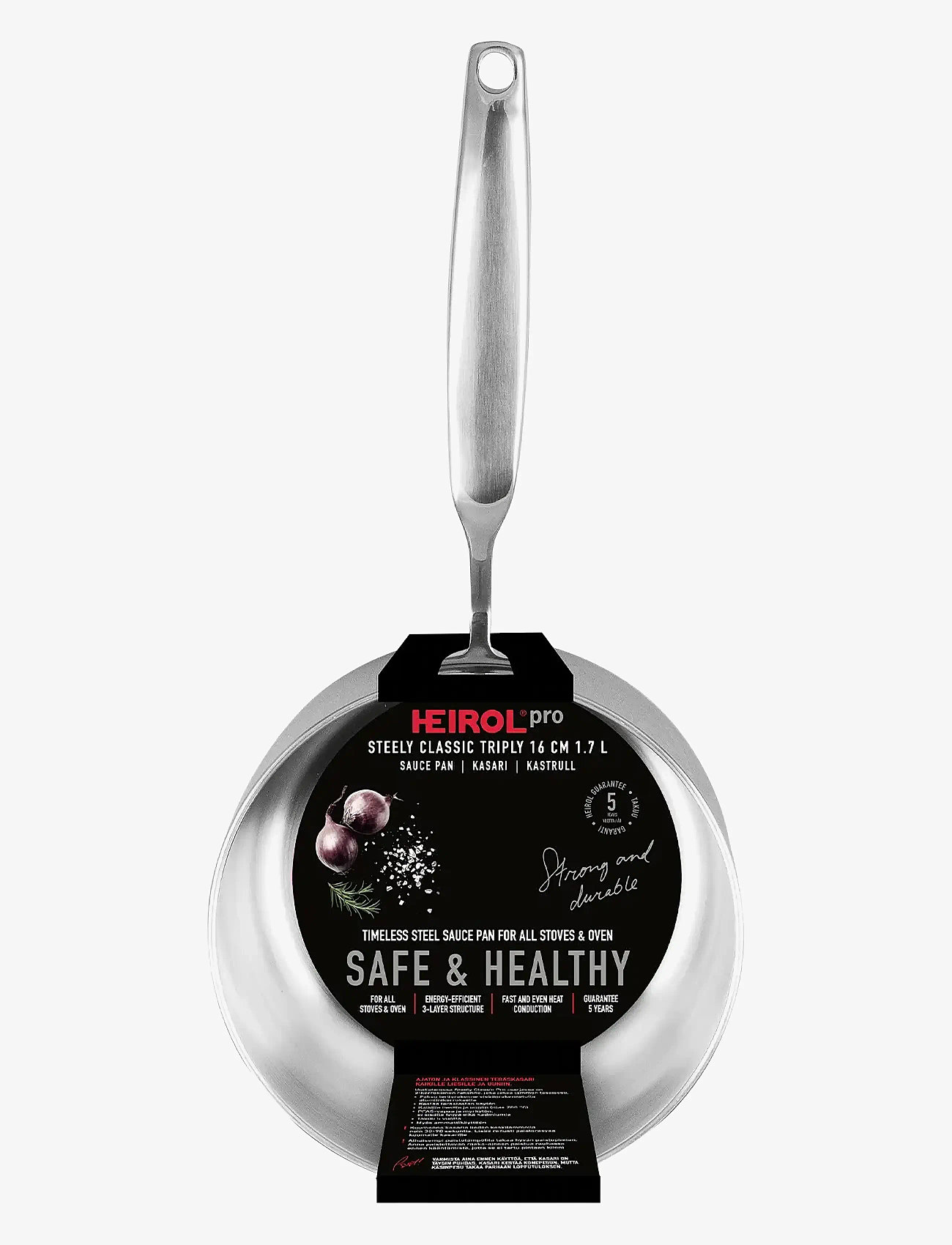 Heirol - Heirol Saucepan 16 cm, 1.7 liters Steely Classic Triply - køb efter pris - silver - 2