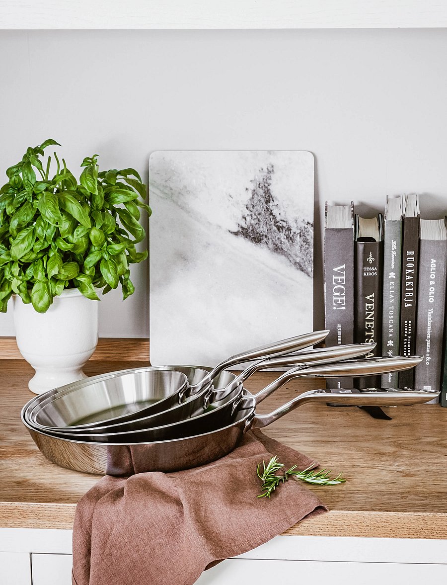 Heirol - Heirol Frying Pan 20 cm Steely Classic Triply - praepannid ja pannid - silver - 0