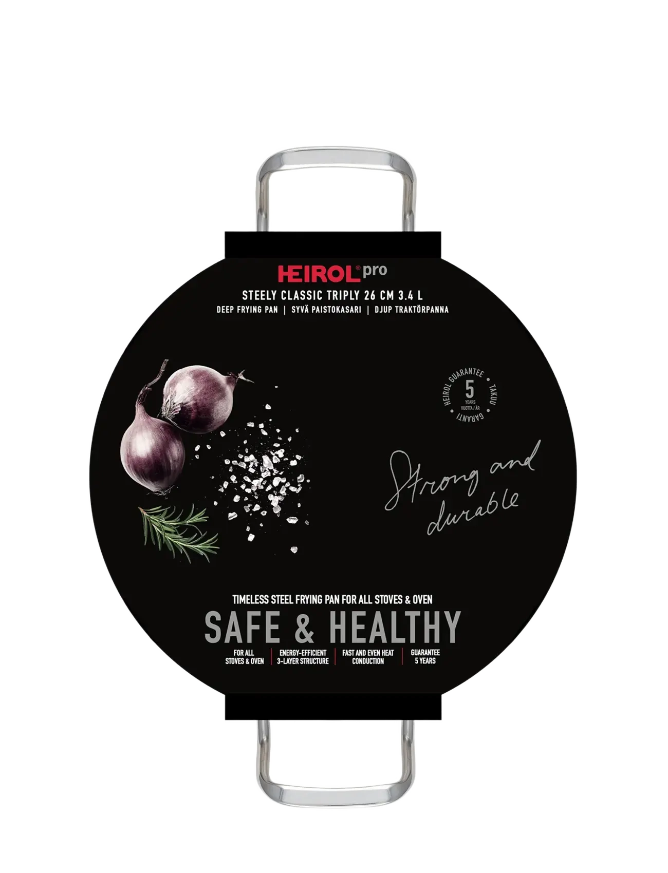 Heirol - Heirol Sauteuse 26 cm, 3.4 liters Steely Classic Triply - silver - 3