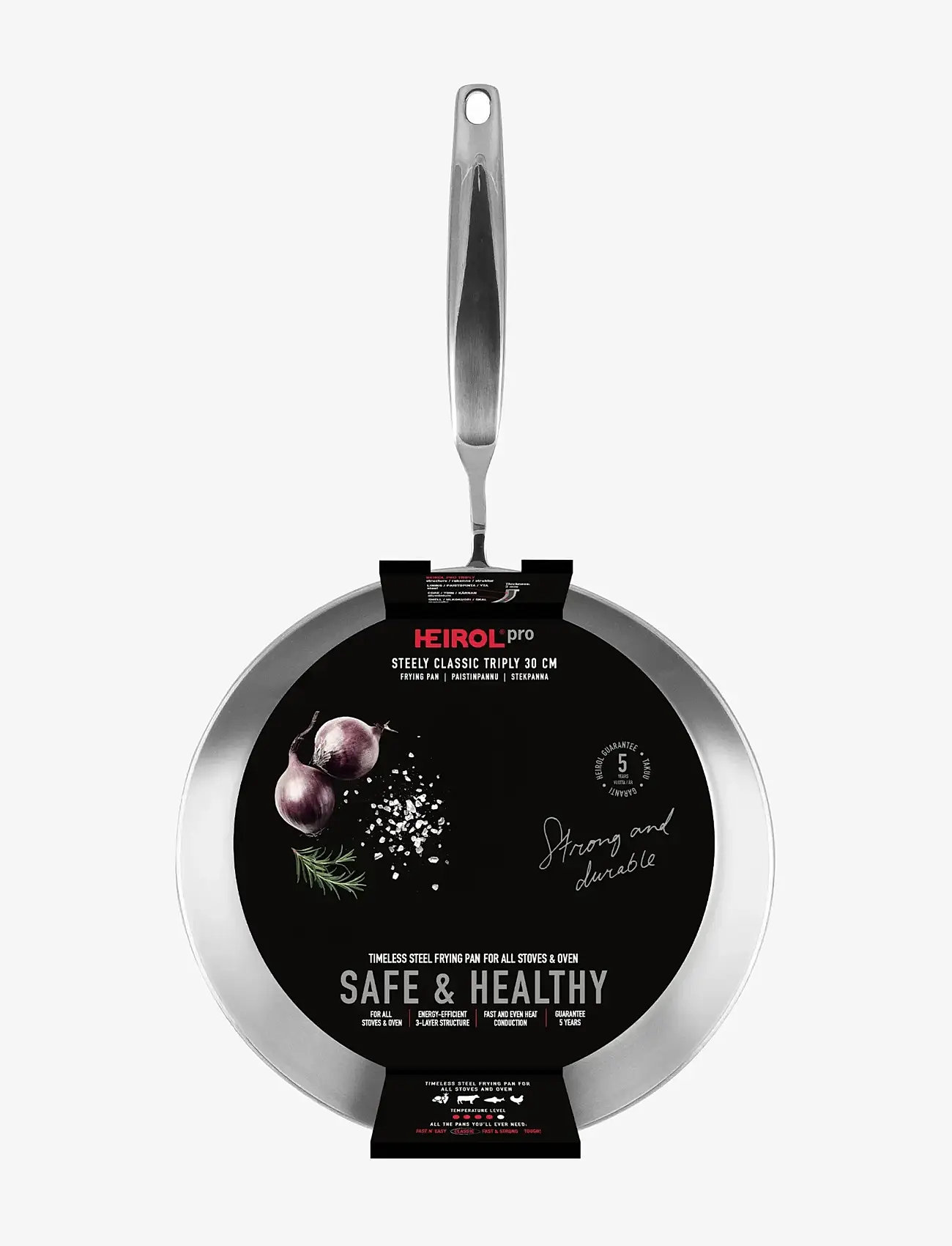 Heirol - Heirol Frying Pan 30 cm Steely Classic Triply - silver - 2