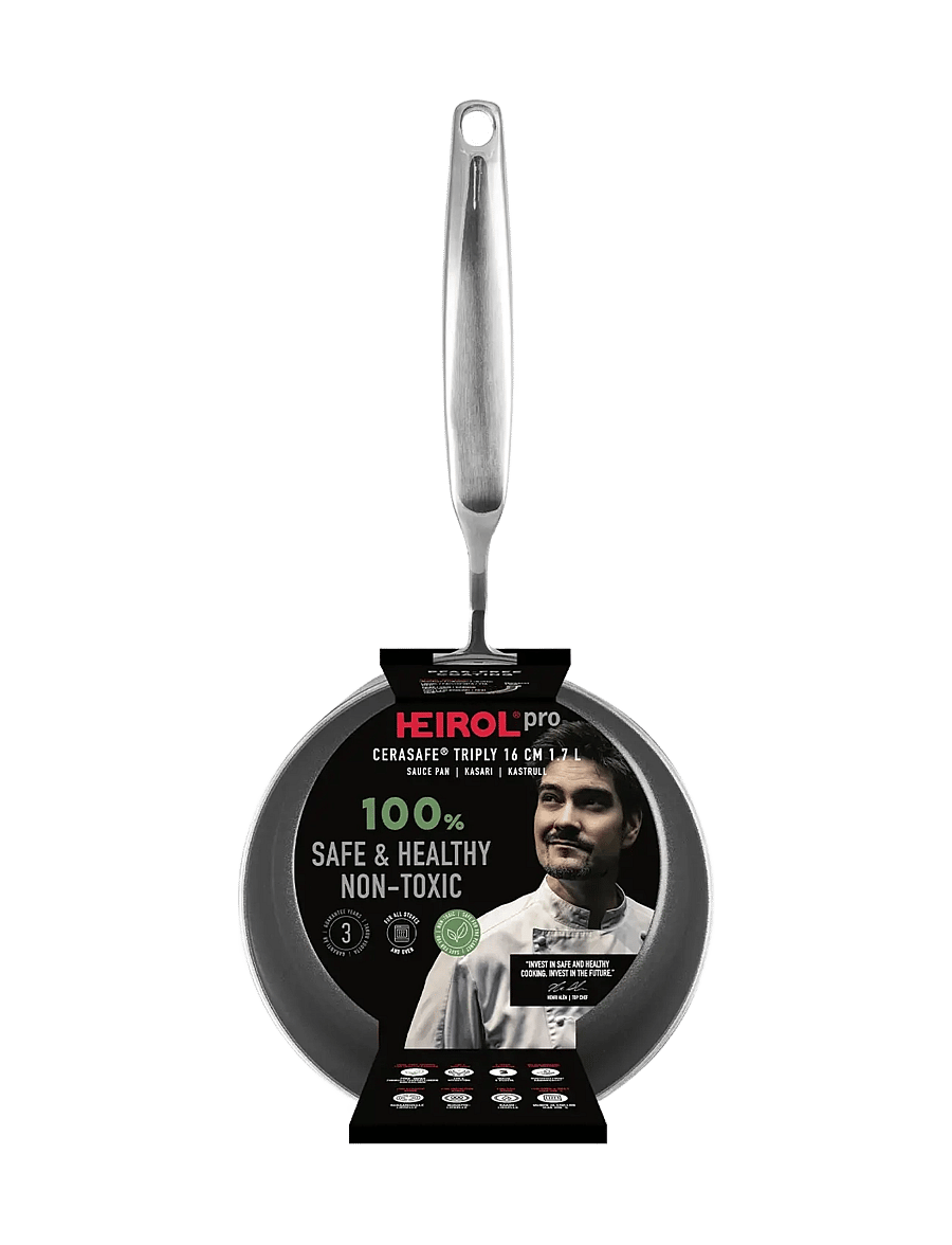 Heirol - Heirol Saucepan 16 cm, 1.7 liters Cerasafe® Triply - kastrulid - silver - 2
