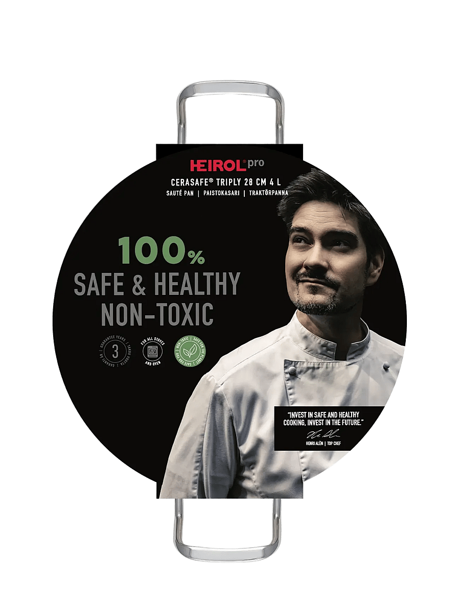 Heirol - Heirol Saute Pan 28 cm, 4 liters Cerasafe® Triply - praepannid ja pannid - silver - 2