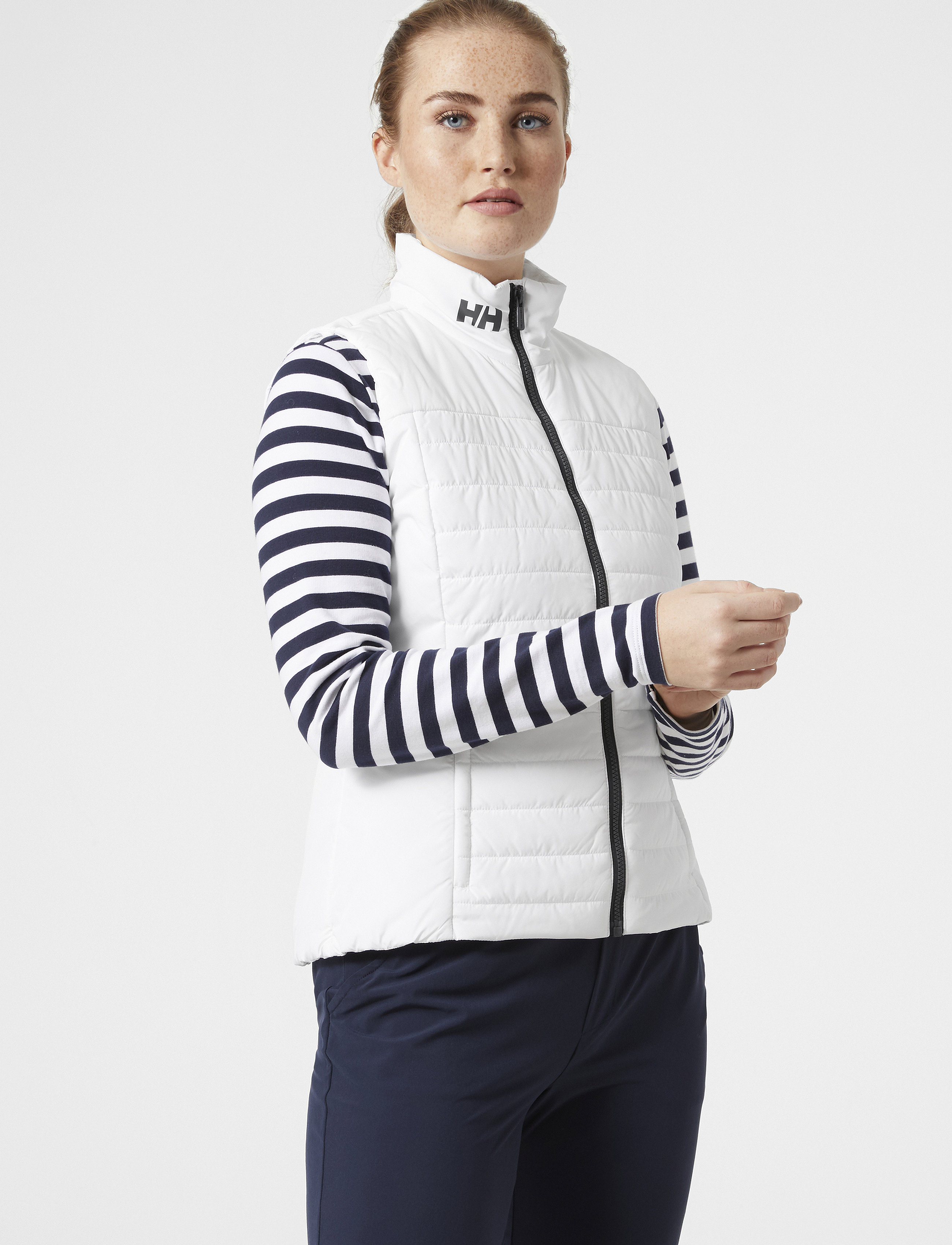 Helly Hansen W Crew Insulator Vest 2.0, Kvinder, Dynevest, Hvid, Str: XL