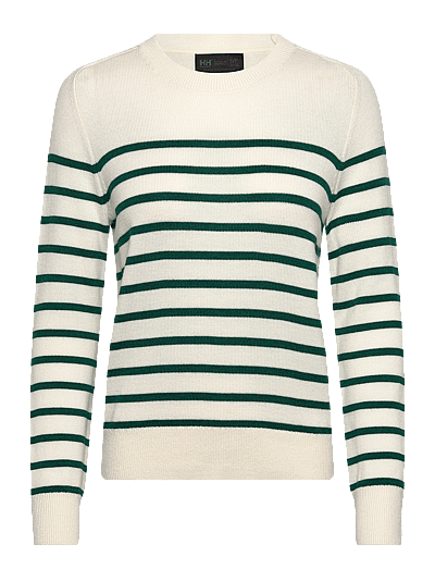Helly Hansen W MOLENE WOOL SWEATER - Kleidung - EMERALD STR / cream