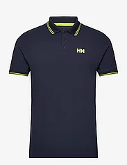 Helly Hansen - KOS POLO - short-sleeved polos - navy - lime - 0