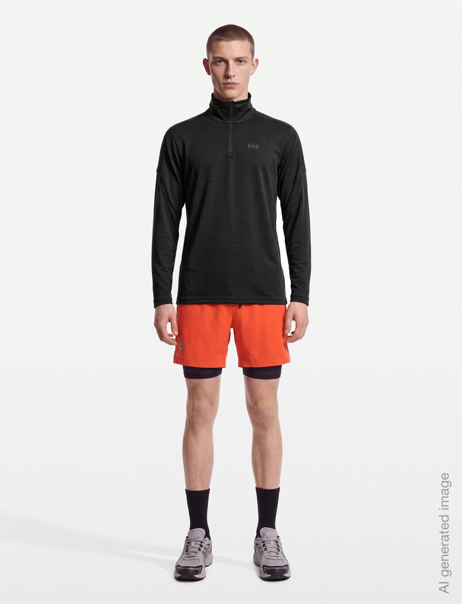 Helly Hansen - HP 1/2 ZIP PULLOVER 2.0 - fleece og mellemlag - ebony - 0