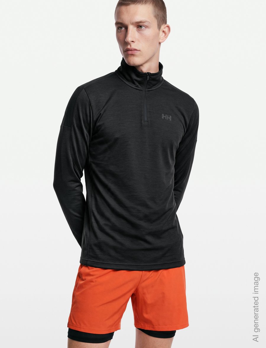 Helly Hansen - HP 1/2 ZIP PULLOVER 2.0 - fleece og mellemlag - ebony - 3
