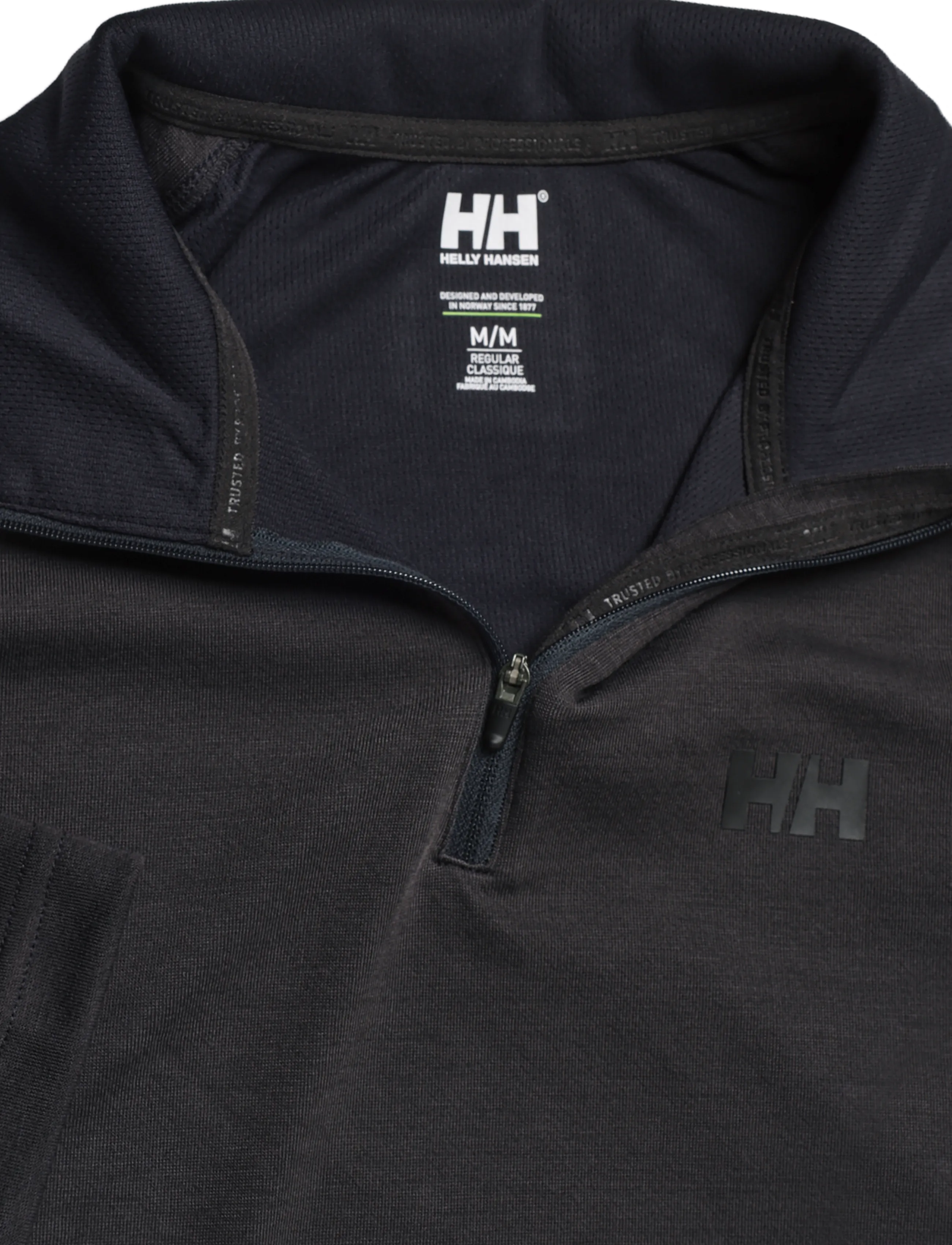 Helly Hansen - HP 1/2 ZIP PULLOVER 2.0 - langarmshirts - ebony - 2