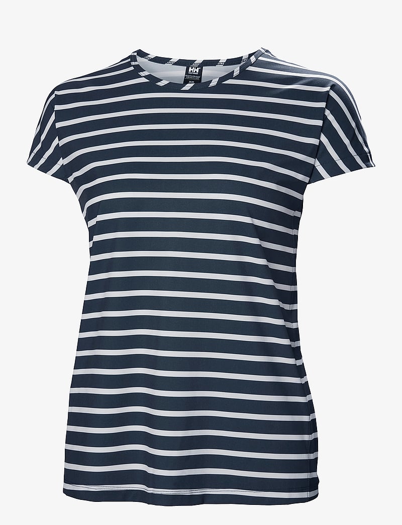 Helly Hansen - W THALIA SUMMER TOP - t-shirts - navy stripe - 1