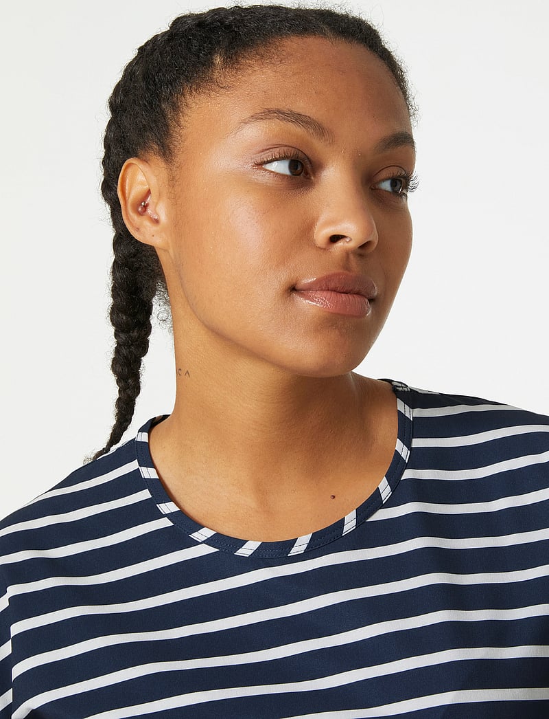 Helly Hansen - W THALIA SUMMER TOP - t-shirts - navy stripe - 3