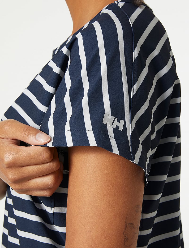 Helly Hansen - W THALIA SUMMER TOP - t-shirts - navy stripe - 4