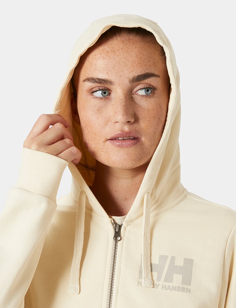 Helly Hansen - W HH LOGO FULL ZIP HOODIE 2.0 - overdele - cream - 0