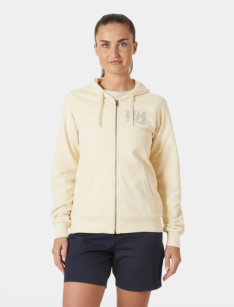 Helly Hansen - W HH LOGO FULL ZIP HOODIE 2.0 - overdele - cream - 4