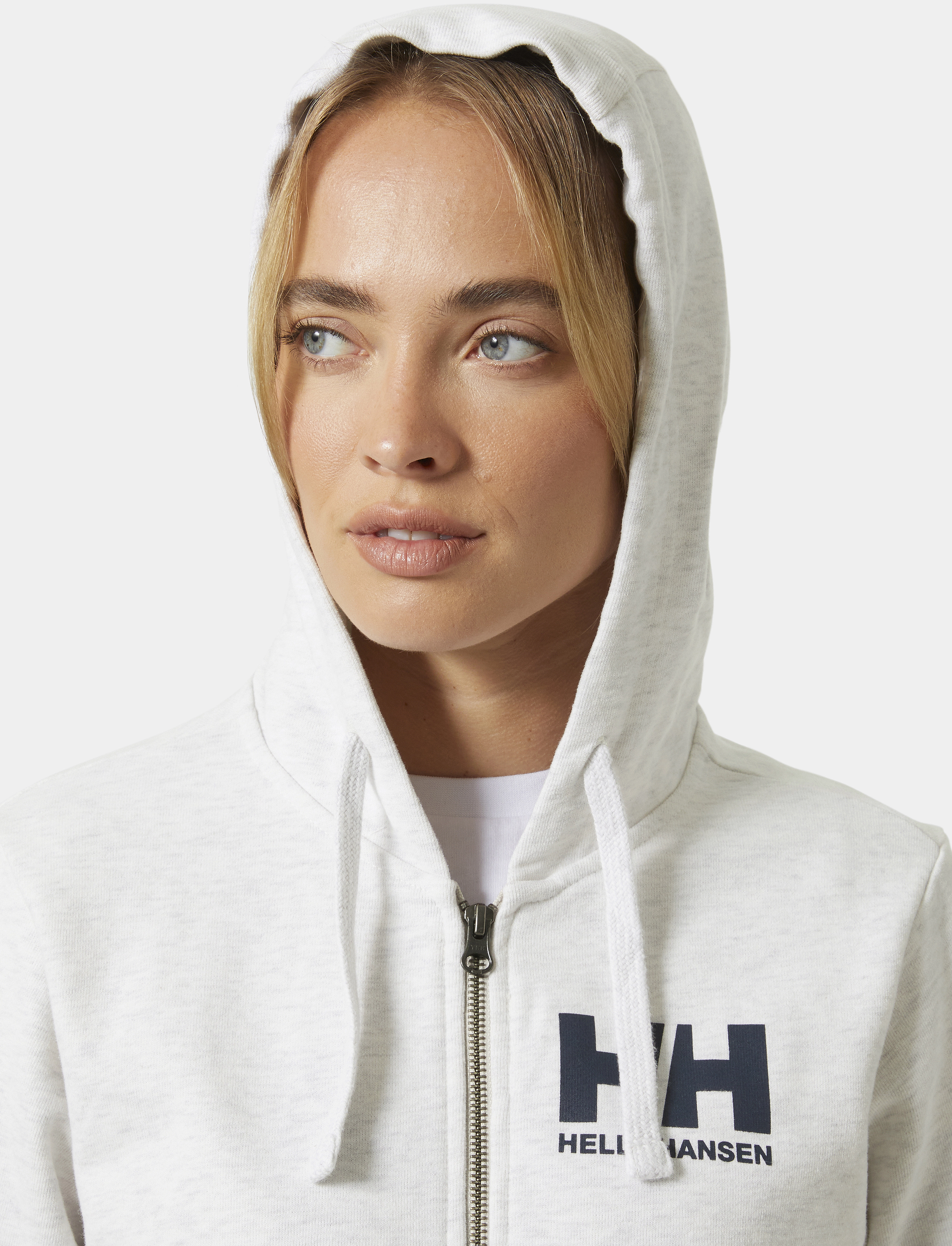 Helly Hansen - W HH LOGO FULL ZIP HOODIE 2.0 - overdele - nimbus clou - 4