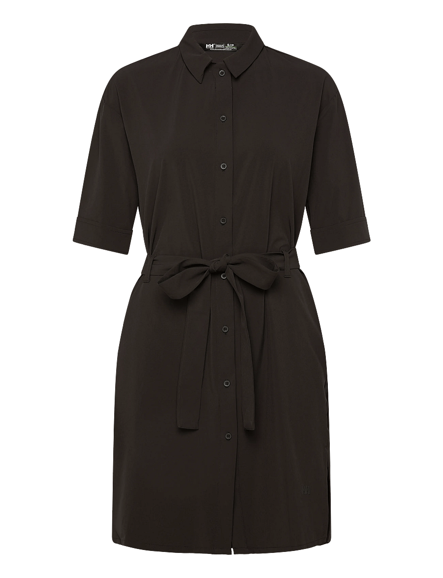 Helly Hansen - W THALIA SHIRT DRESS - kleider & röcke - black - 0