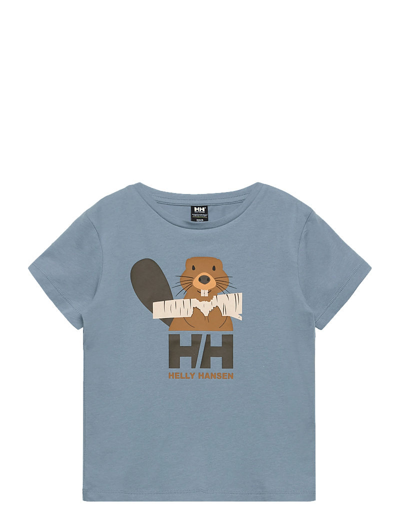 Helly Hansen - K HH GRAPHIC T-SHIRT - sportoberteile - windy blue - 0