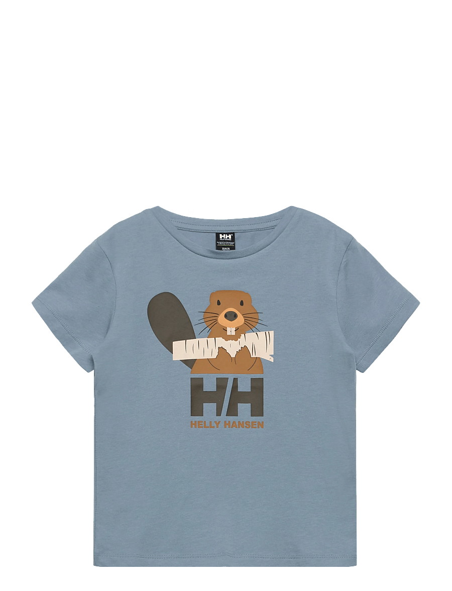 Helly Hansen - K HH GRAPHIC T-SHIRT - sporta topi - windy blue - 0