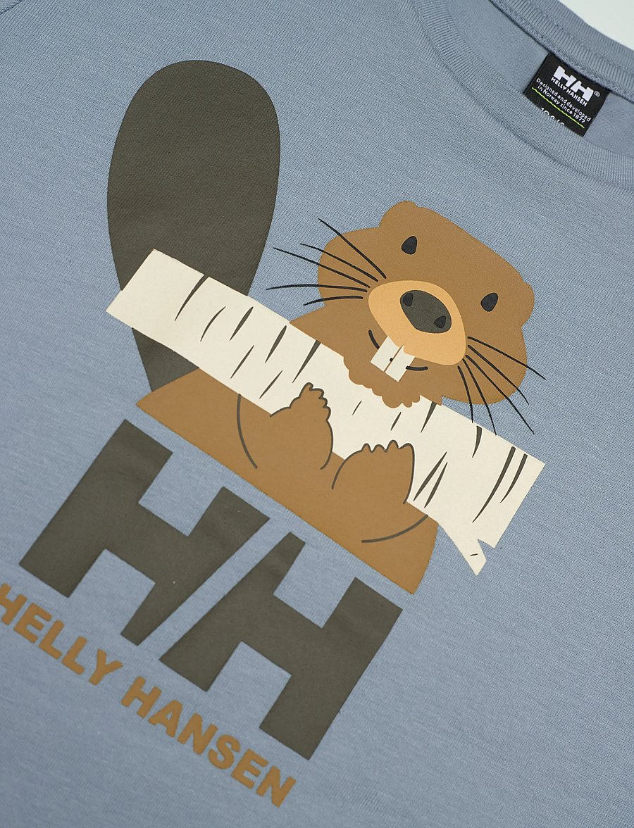Helly Hansen - K HH GRAPHIC T-SHIRT - sporta topi - windy blue - 2