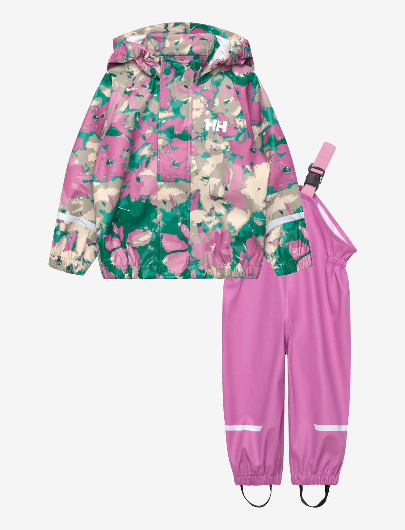 Helly Hansen - K BERGEN 2.0 PU RAINSET AOP - ytterkläder - meta pink a - 0