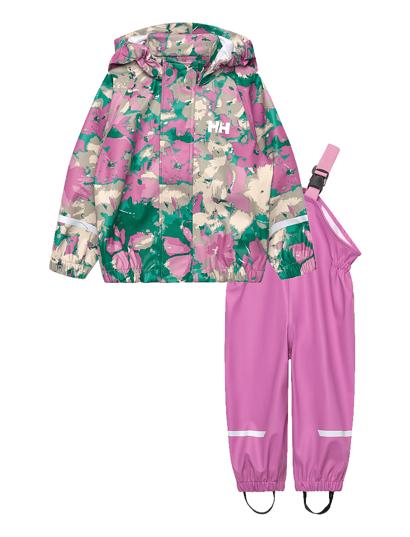 Helly Hansen - K BERGEN 2.0 PU RAINSET AOP - ytterkläder - meta pink a - 0