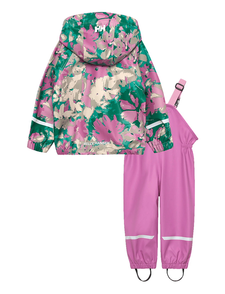 Helly Hansen - K BERGEN 2.0 PU RAINSET AOP - outdoor - meta pink a - 1