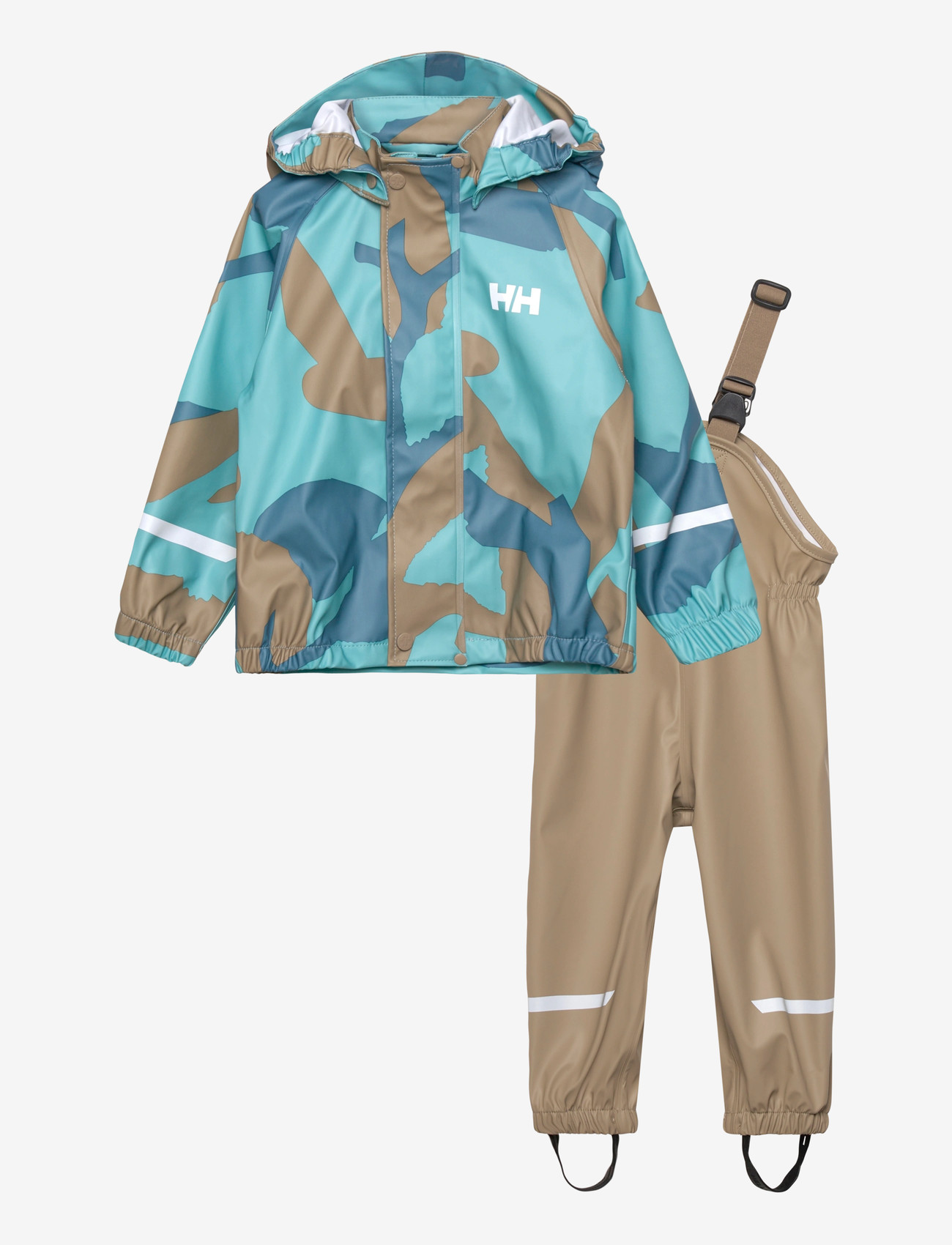 Helly Hansen - K BERGEN 2.0 PU RAINSET AOP - ytterkläder - pebble aop - 1