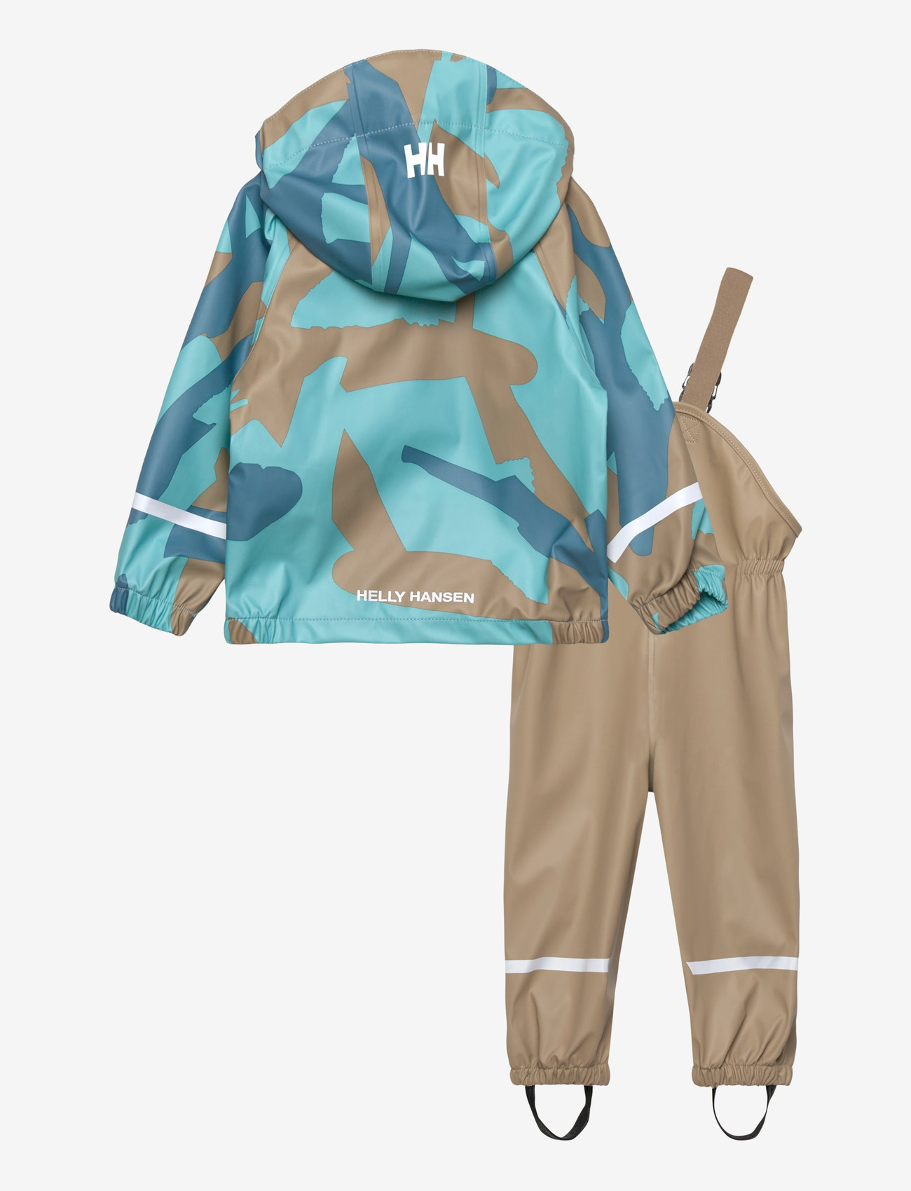 Helly Hansen - K BERGEN 2.0 PU RAINSET AOP - ytterkläder - pebble aop - 2