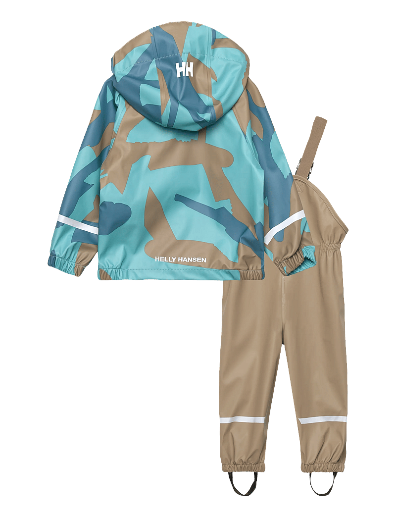 Helly Hansen - K BERGEN 2.0 PU RAINSET AOP - ytterkläder - pebble aop - 2