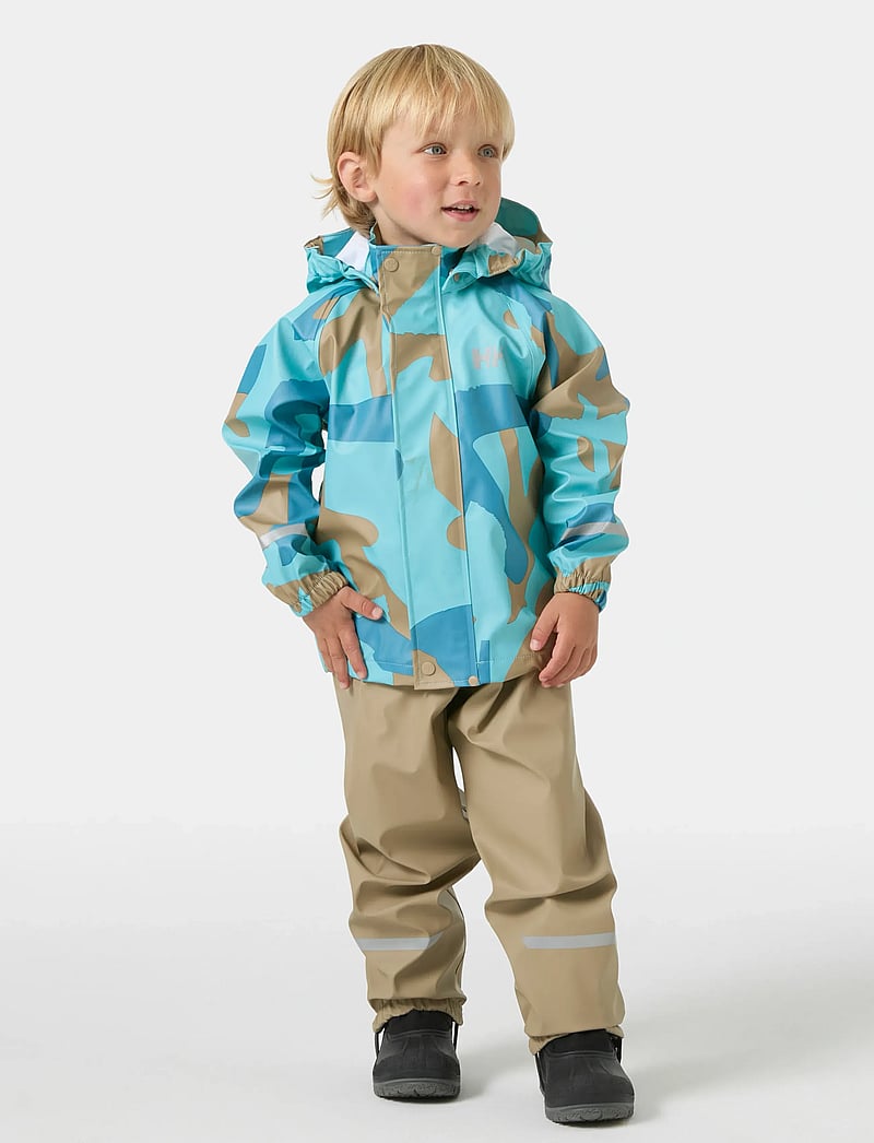 Helly Hansen - K BERGEN 2.0 PU RAINSET AOP - ytterkläder - pebble aop - 0