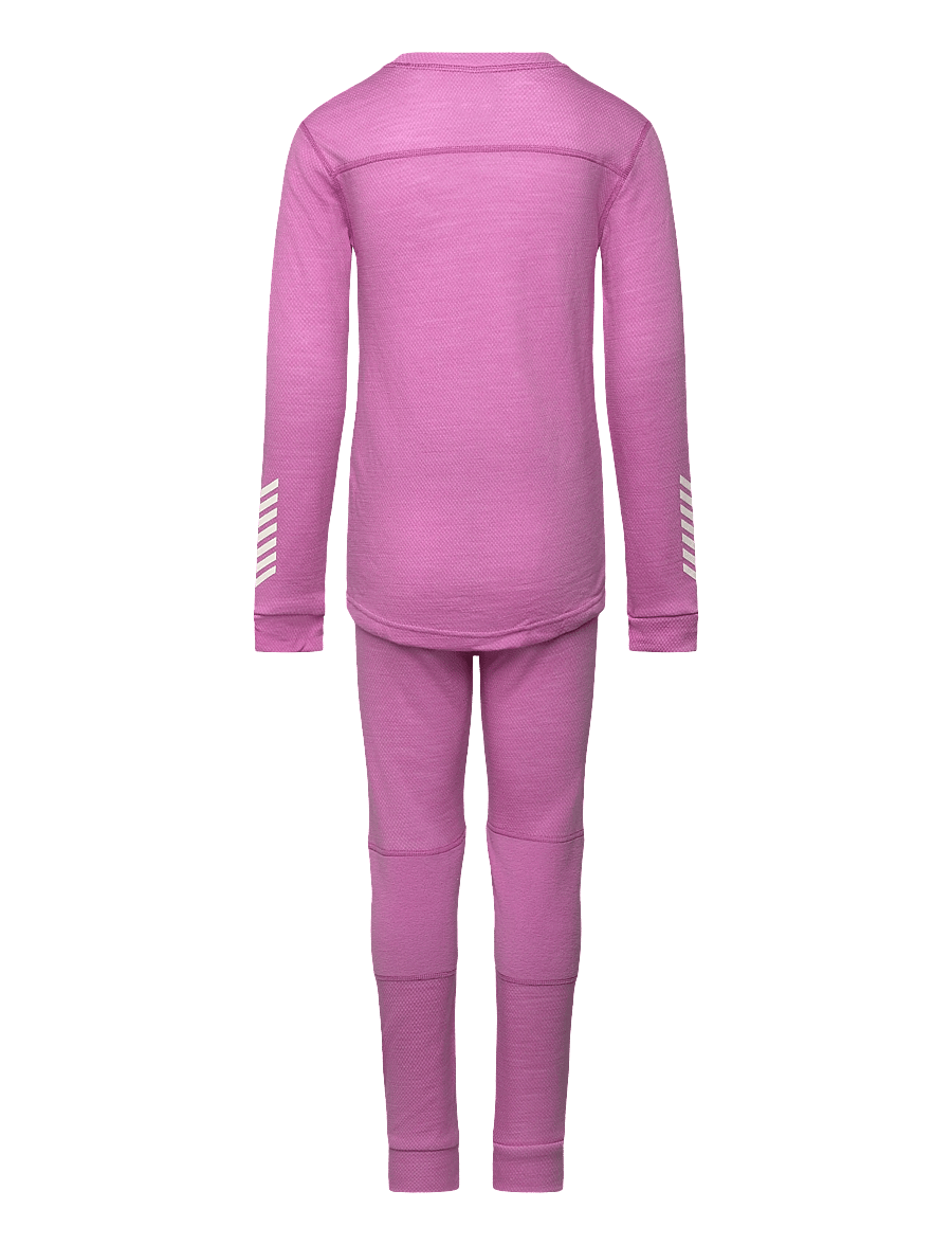 Helly Hansen - K LIFA MERINO SET - aluskihina kantavad rõivakomplektid - meta pink - 2