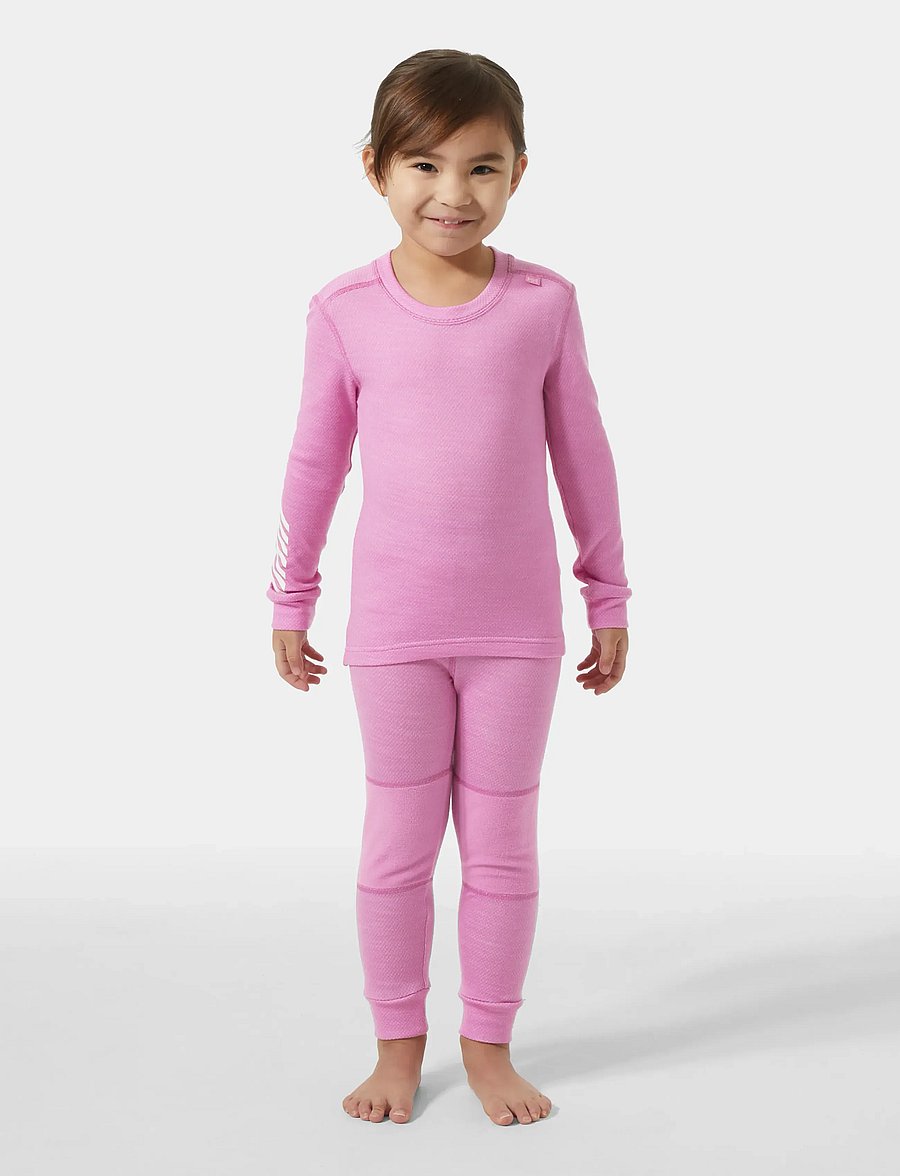 Helly Hansen - K LIFA MERINO SET - aluskihina kantavad rõivakomplektid - meta pink - 0