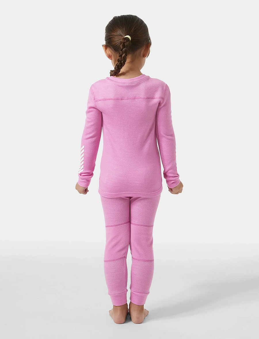Helly Hansen - K LIFA MERINO SET - aluskihina kantavad rõivakomplektid - meta pink - 5