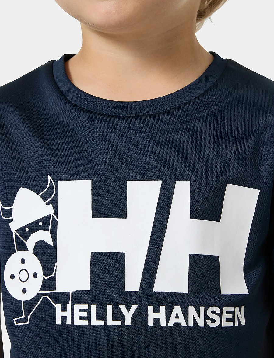 Helly Hansen - K HH TECH GRAPHIC T-SHIRT - spordisärgid - navy - 4