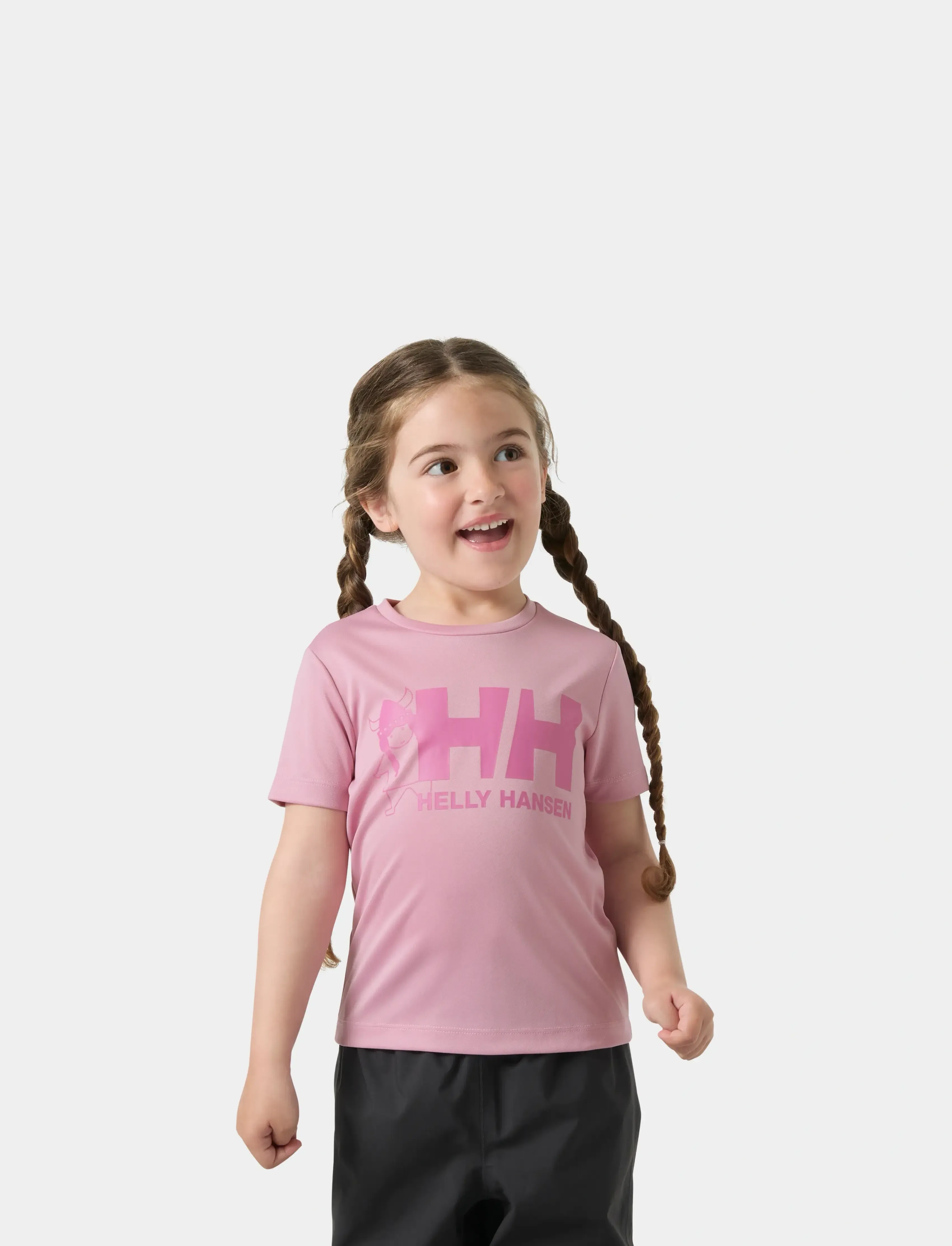 Helly Hansen K HH TECH GRAPHIC T-SHIRT - Topy i Koszulki - PINK LAVEND / pink/rose