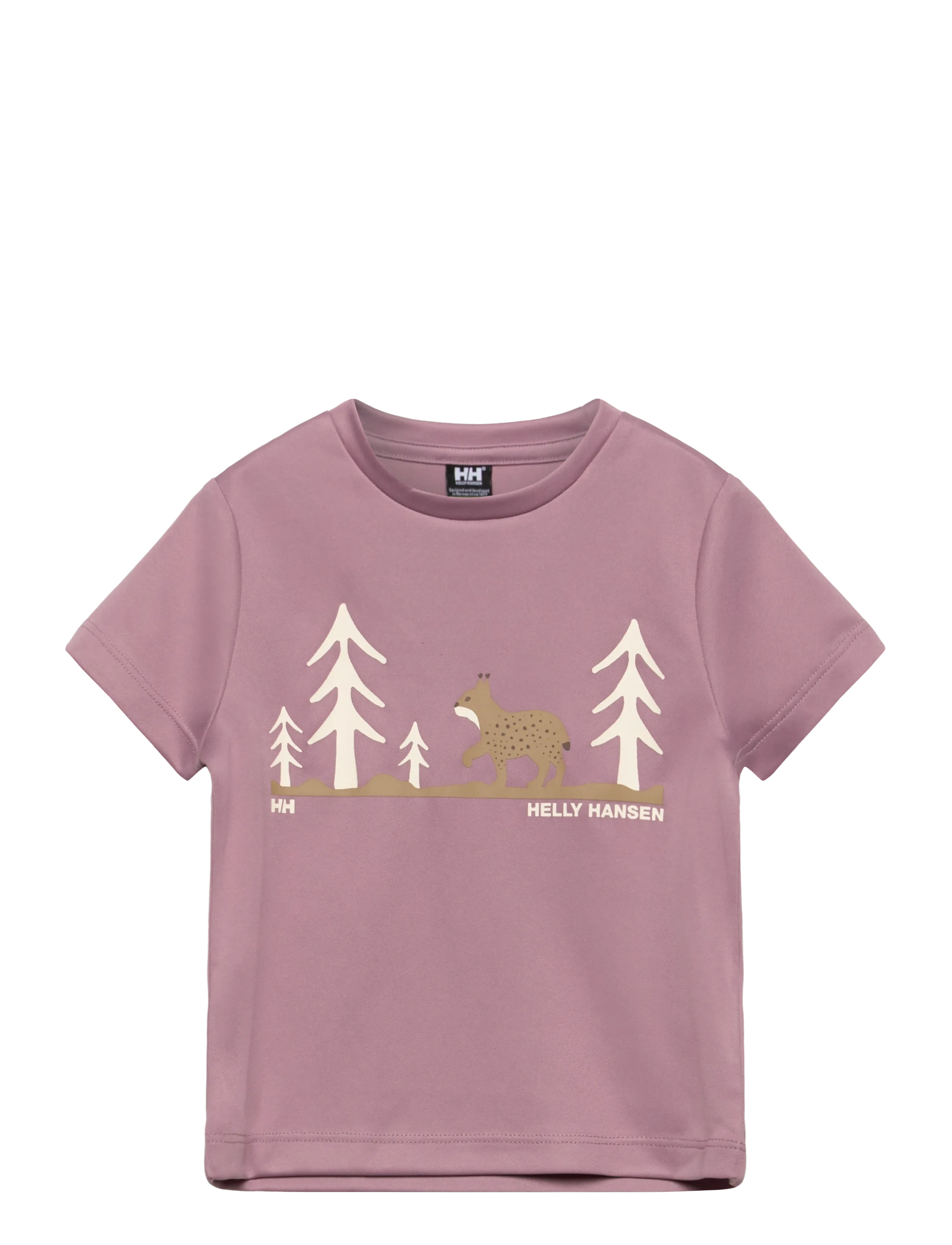 Helly Hansen K HH TECH GRAPHIC T-SHIRT - Överdelar - PURPLE CLAY / white