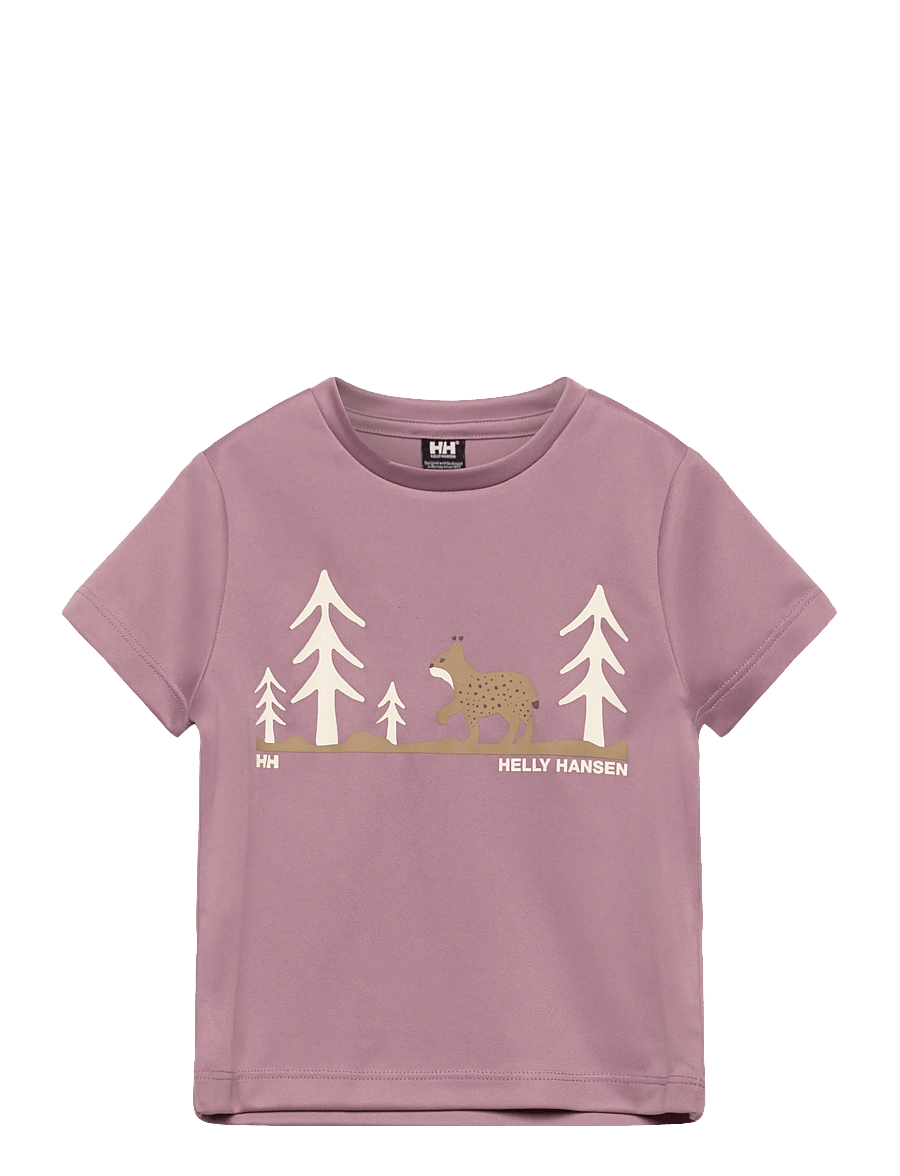 Helly Hansen - K HH TECH GRAPHIC T-SHIRT - spordisärgid - purple clay - 0